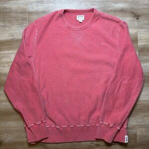 Todd Snyder Sweatshirt Men XL Salmon Garment Dyed Crewneck Cotton Heavy Pullover